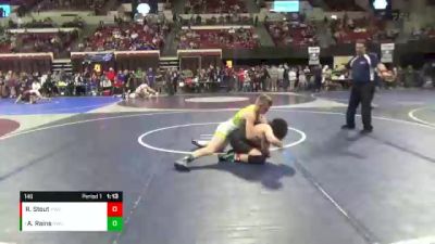 146 lbs Semifinal - Austin Rains, Rustler Wrestling Club vs Rylan Stout, Helena Wrestling Club