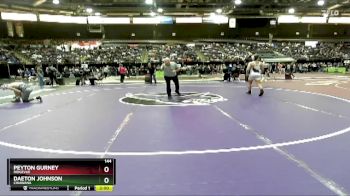144 lbs Quarterfinal - Daeton Johnson, Chiawana vs Peyton Gurney, Ridgevue
