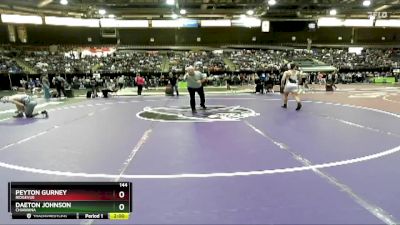 144 lbs Quarterfinal - Daeton Johnson, Chiawana vs Peyton Gurney, Ridgevue