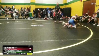 105 lbs Cons. Round 2 - Henry Beaudoin, Eastside Youth Wrestling vs Maximus Bruggemann, Legacy Elite Wrestling