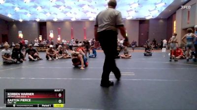 107 lbs Semis & 1st Wrestleback (8 Team) - Korben Warner, MO Outlaws Gold vs Easton Pierce, LWA