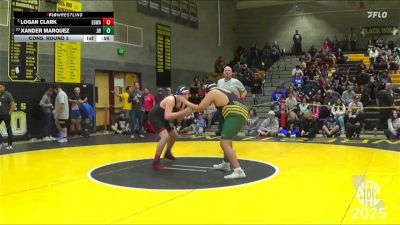 205 lbs Cons. Round 3 - Xander Marquez, JFK Wrestling vs Logan Clark, Elk Grove Wrestling Academy