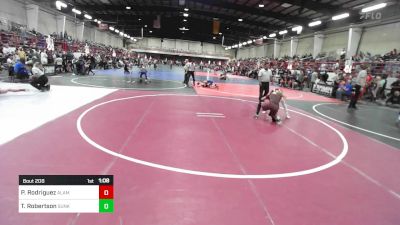 95 lbs Round Of 16 - Pablito Rodriguez, Alamosa vs Tate Robertson, Sunkids