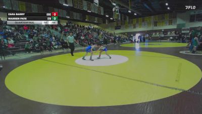 67 lbs Quarterfinal - Zara Barry, Inland Elite Wrestling Club vs Warren Pate, Elite Force WC