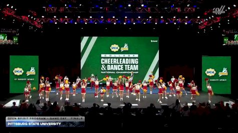 Pittsburg State University [2026 Open Spirit Program - Game Day Finals] 2026 UCA & UDA College Cheerleading and Dance Team National Championship