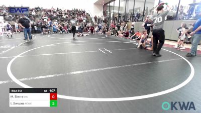 61 lbs Quarterfinal - Mateo Sierra, OKC Saints Wrestling vs Tanner Swopes, Newkirk Takedown Club