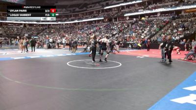 132-3A 3rd Place Match - Dylan Paris, Eaton vs Logan Vannest, Platte Valley