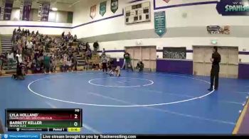 46-50 lbs Quarterfinal - Lyla Holland`, Fallon Outlaws Wrestling Club vs Barrett Keller, Nevada Elite