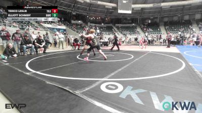 130 lbs Consi Of 4 - Terico Leslie, Tulsa North Mabee Stampede vs Elliott Schmidt, Broken Arrow Wrestling Club
