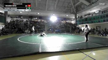 126 lbs 1st Place Match - Ricardo Ortiz, Brawley vs Kayden Vasquez, South Hills