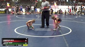 53 lbs Round 3 (6 Team) - Anderson Rich, Belding vs Jaxson Knop, NINJA