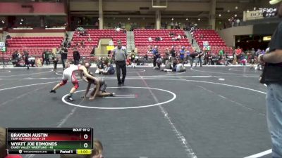 95 lbs 1st Place Match - Wyatt Joe Edmonds, Caney Valley Wrestling vs Brayden Austin, Team Of Hard Knox