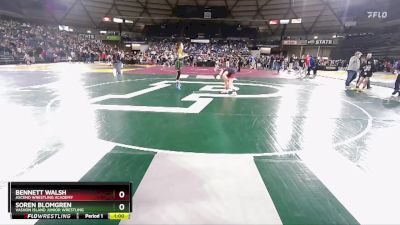 98 lbs Champ. Round 2 - Soren Blomgren, Vashon Island Junior Wrestling vs Bennett Walsh, Ascend Wrestling Academy