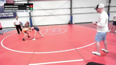 85 lbs Rr Rnd 2 - Sebastian Shine, All-American Wrestling Club MS vs Greyson Brown, Team Shutt Dethrone