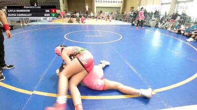 130 lbs Rr Rnd 3 - Layla Namerow, ICWL Bruisers Girls vs Olivia Cannalley, MGW Beach Beasts