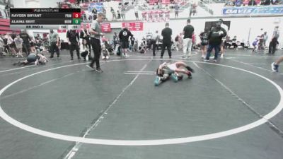 49-52 lbs Rr Rnd 4 - Raygen Bryant, Prime Wrestling vs Alaina Bert, Midwest City Bombers Youth Wrestling Club