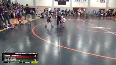 PW-2 lbs Round 2 - Greta Osterhout, Hammerin Hawks vs Ellie Keyser, Iowa City Wrestling Club