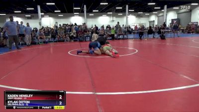 125 lbs Placement Matches (8 Team) - Kaden Hensley, West Virginia vs Kylan Ooton, Oklahoma Blue