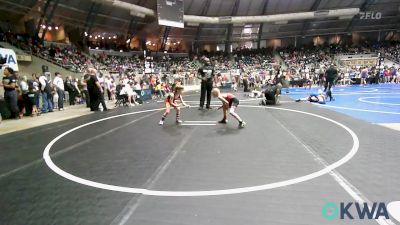 60 lbs Round Of 32 - Creek Cassity, Barnsdall Youth Wrestling vs Ryker Collins, Mustang Bronco Wrestling Club