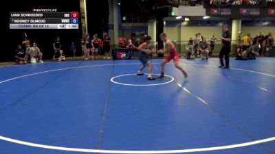 110 lbs Champ. Rd Of 16 - Liam Schroeder, Sycamore Wrestling Club vs Rooney Olmedo, Michigan West Wrestling Club
