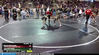 67 lbs Champ. Round 1 - Colton Haag, Nebraska Elite Wrestling Club vs Silas Macaluso, Pueblo County Wrestling Club