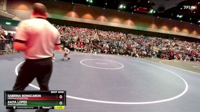 100 lbs Champ. Round 1 - Kaiya Lopes, Rancho Bernardo vs Sabrina Bongcaron, Lincoln (Stockton)