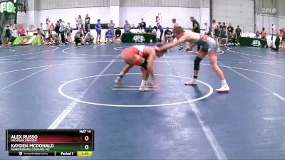 130 lbs Cons. Round 4 - Kayden McDonald, Parkersburg Cougars WC vs Alex Russo, Michigan Premier