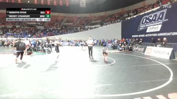 6A Boys 126 lbs Champ. Round 1 - Brody Lybarger, Mountainside Boys vs Demothi Ryan, North Salem Boys