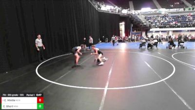 7th - 8th grade - 123 Cons. Round 4 - Carver Short, Moen Wrestling Academy vs Cole Mintle, Moyer Elite Wrestling