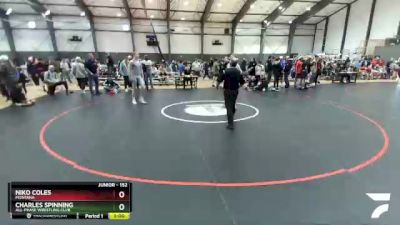 152 lbs Cons. Round 2 - Niko Coles, Montana vs Charles Spinning, All-Phase Wrestling Club
