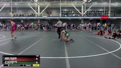 130 lbs Round 7 (10 Team) - Ares Mason, AACo All-Stars vs Jp Bonnette, Seagulls