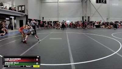 98 lbs Round 2 (8 Team) - Spencer Hills, Division-1 TC vs Luke Bucheimer, Clinic Wrestling