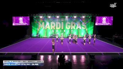 Davis Allstar Gym Inc - Bliss [2026 L4 Senior - D2 - Small Day 1] 2026 Mardi Gras Grand Nationals