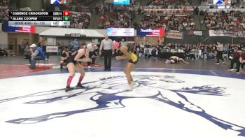 G - 115 lbs 5th Place Match - Alara Cooper, Poplar (Girls) vs Cadence Crookston, Simms (Girls)