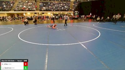 Boys 3rd-4th Grade - 59 Champ. Round 2 - Knox Utley, Iowa vs Jax Boelman, Sebolt Wrestling Academy