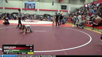 50 lbs Cons. Round 1 - Kaden Snyder, Bobcat Wrestling vs Barrett Marshall, Oak Grove Youth