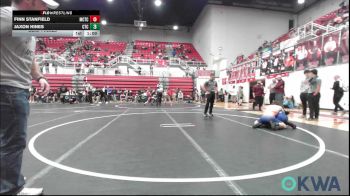 90 lbs Semifinal - Finn Stanfield, Murray County Takedown Club vs Jaxon Hines, Comanche Takedown Club