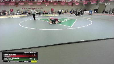 184 lbs Quarterfinal - Payton Geigner, North Central vs Max Borton, Augsburg