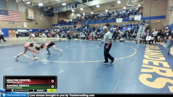 110lbs Quarterfinal - Ramona Reinitz, Centralia (Girls) vs Adalyne Montiel, Toppenish (Girls)