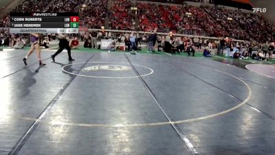 5A 132 lbs Quarterfinal - Jase Hendren, Lewiston vs Coen Roberts, Lewiston