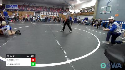 73-76 lbs Rr Rnd 3 - Waylon Fields, Harrah Little League Wrestling vs Jaxon Mounce, Choctaw Ironman