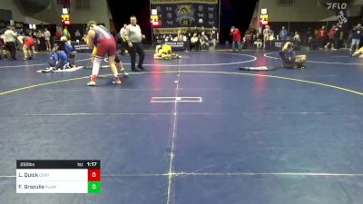 250 lbs Quarterfinal - Logan Quick, Central Cambria vs Frank Grazulis, Plum