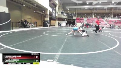 110 lbs Semifinal - Mabel Rogers, Rogue Warrior vs Lahna Passmore, Chase County