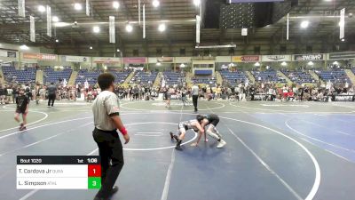 98 lbs Semifinal - Tony Cordova Jr, Duran Elite vs Lucas Simpson, Athlos