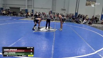 165 lbs Cons. Round 3 - Ayden Sprague, Pennsylvania College Of Technology vs Josh Howard, Pennsylvania College Of Technology