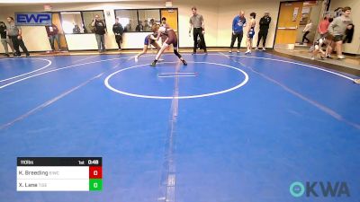 110 lbs Rr Rnd 1 - Kaden Breeding, Eufaula Ironheads Wrestling Club vs Xaivlynn Lane, Tiger Trained Wrestling
