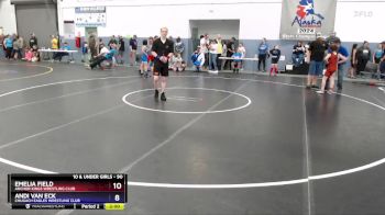 90 lbs Cons. Semi - Andi Van Eck, Chugach Eagles Wrestling Club vs Emelia Field, Anchor Kings Wrestling Club