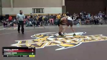 141 lbs Semifinal - Russell Benson, Delaware Valley vs Conner Deboe, Baldwin Wallace