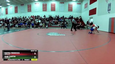 115 lbs Quarterfinal - Gabi Gartin, Chippewa vs Mayra Mendoza, Orrville