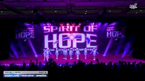 Maryland Twisters - Breeze [2026 L1 Mini Day 2] 2026 Spirit of Hope Grand Nationals